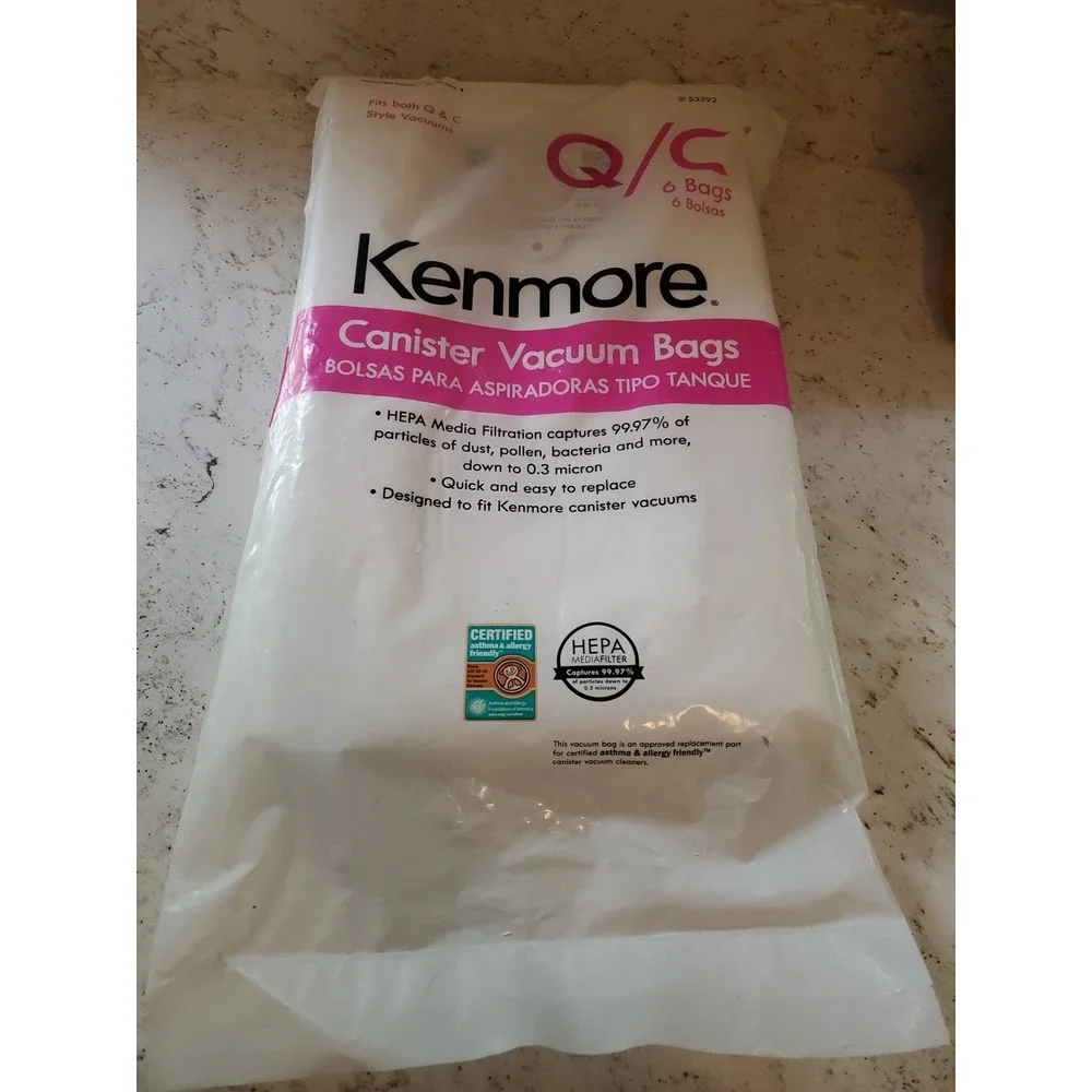🆕️ NEW #53292 Kenmore Canister Vacuum Bags Style Q/C | replaces #50557, #50558